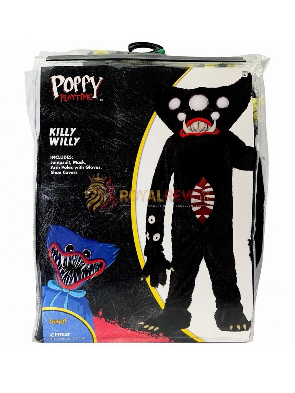 01729854 Spirit Halloween Kids Killy Willy Costume - Poppy Playtime Size small